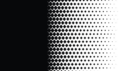 Halftone Pattern Transition Black to White Diamond Gradient Texture