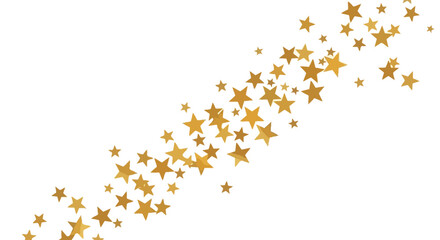 Golden Stars Scatter Festive Background of Celebration and Elegance
