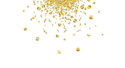 Golden Confetti Celebration Festive Cascade of Shiny Particles