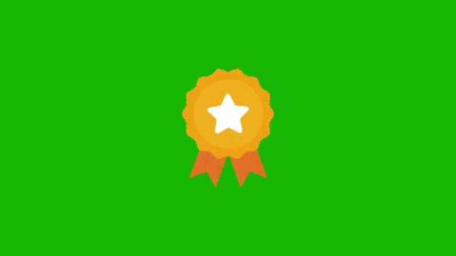 vector illustration of a star medal