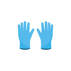 Fototapeta premium Medical Gloves Illustration Blue, Protective, Healthcare, Isolated Design