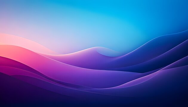 Smooth abstract gradient waves background in blue purple and pink minimal design