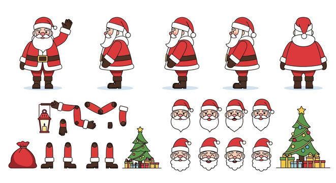 Festive Santa Claus Animated Character Design for Christmas Projects