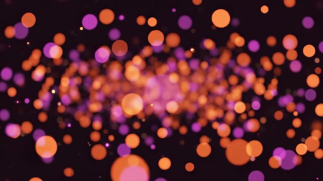 Abstract Visual Concept Orange Purple Bokeh Motion Background