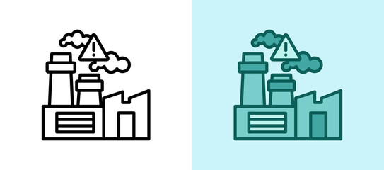 Factory Pollution linesolid icon
