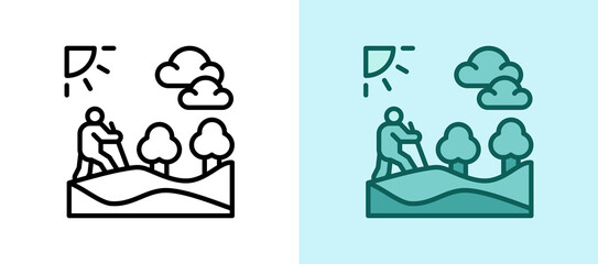 Eco Tourism linesolid icon