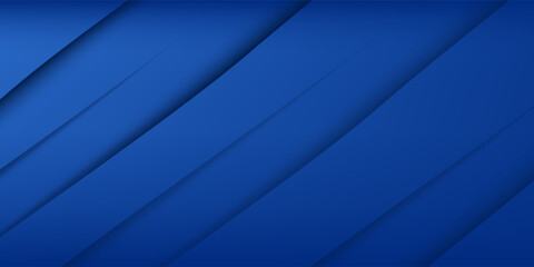Obraz premium Modern abstract blue background with diagonal line. Simple graphic design element. Futuristic concept. Horizontal banner template with space for your text. Vector
