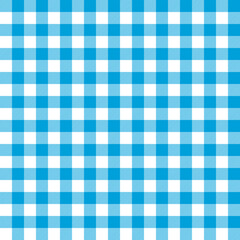 Seamless pattern as gingham or a blue and white checkered pattern. 