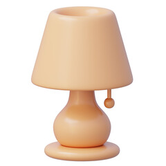 3d table lamp rests awaiting illumination