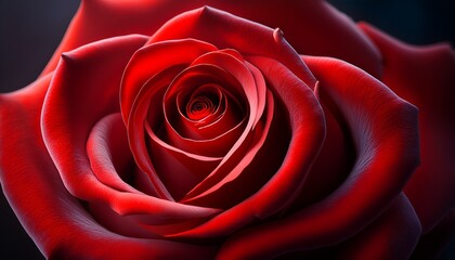 Naklejka premium Inside A Red Rose