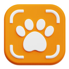 Pet Scan 3D Icon Isolated On The Transparent Background