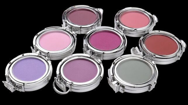 A colorful set of isolated paint cans and brushes displays a bright palette of red, blue, green, and yellow colors for art painting