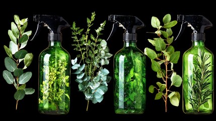 Wine glass with fresh green grapevine leaves and a delicate grape sprig