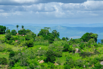 Typical landscape of Serra da Borborema, Fagundes, Para&iacute;ba, Brazil