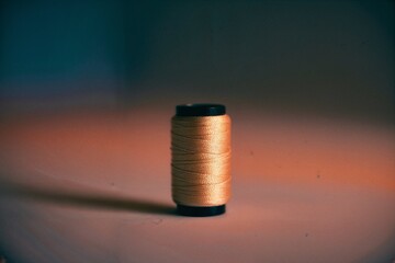 Spool of golden thread alone