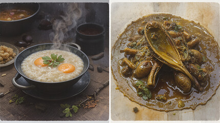 Abalone porridge and stew