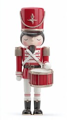 Nutcracker drummer stands ready for Christmas performance
