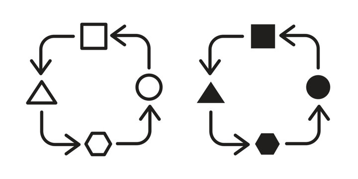 Adaptation icon concept outline symbol design. Simple element illustration.