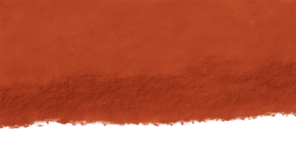 Close-up of fine textured reddish-brown powder on transparent background