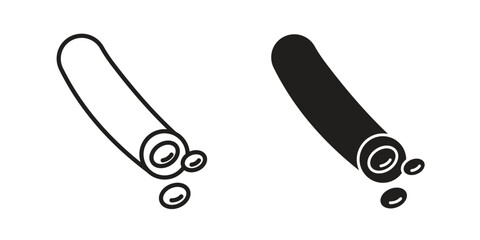 Blood vessel icon concept outline symbol design. Simple element illustration.