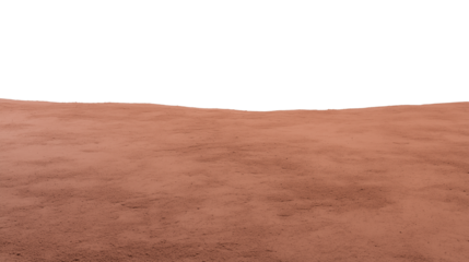 Barren reddish-brown desert landscape with undulating terrain and transparent background