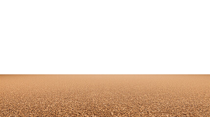 Vast desert landscape with light brown sand and white sky on transparent background