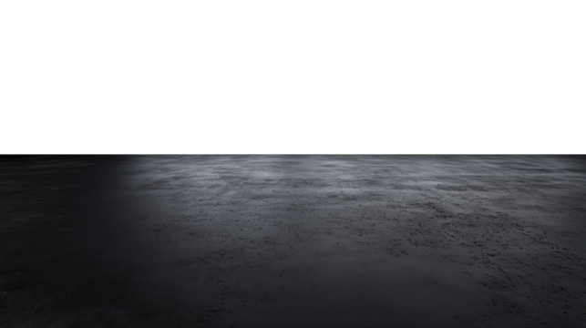 Monochromatic textured terrain with a defined horizon line and transparent background