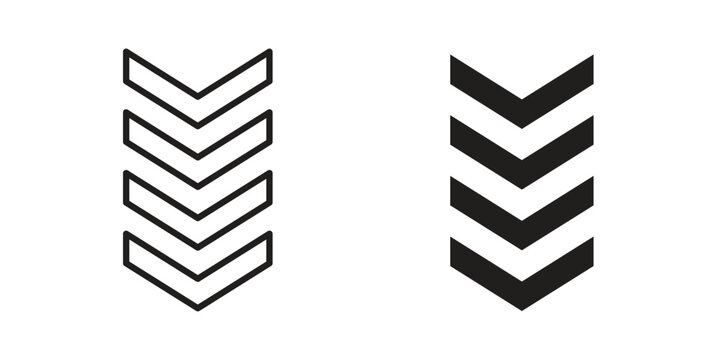 Chevrons icon concept outline symbol design. Simple element illustration.