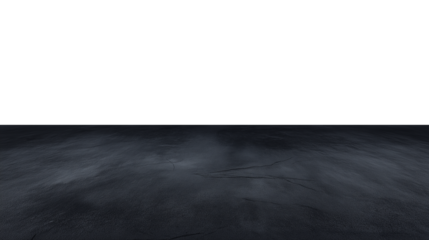Deep black textured surface with transparent background