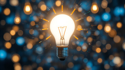 Creative business solutions are illuminated by innovative ideas that shine like a white lightbulb in the right moment._00001_