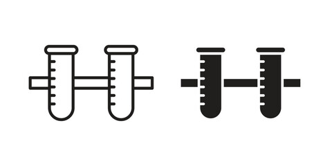 Communicating vessels icon concept outline symbol design. Simple element illustration.