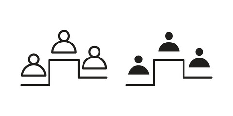 Competitors icon concept outline symbol design. Simple element illustration.