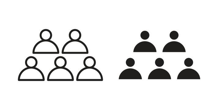 Committee icon concept outline symbol design. Simple element illustration.