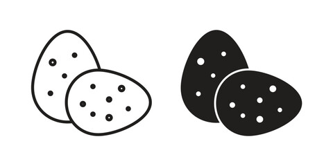 Dinosaur egg icon concept outline symbol design. Simple element illustration.