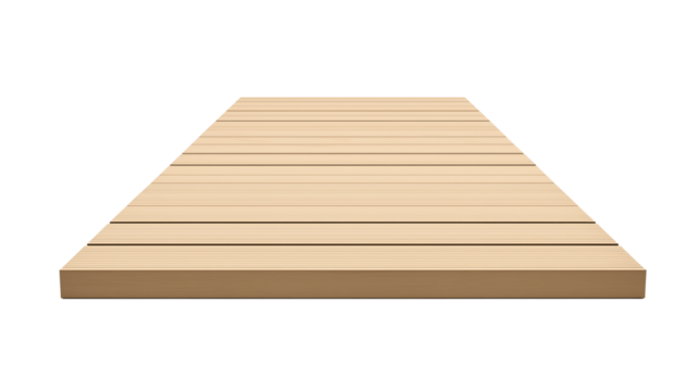 Close-up of smooth wooden surface with natural grain patterns on transparent background