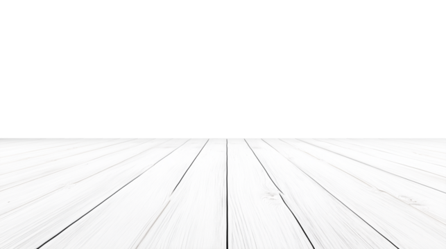Minimalist wooden floor with light-colored planks and parallel lines on transparent background