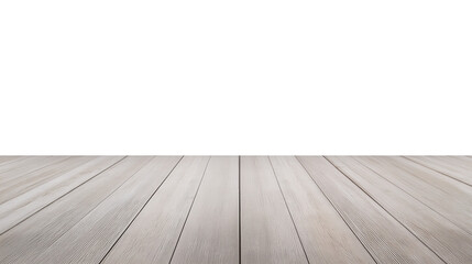 Light-colored wooden floor with parallel planks and polished finish on transparent background