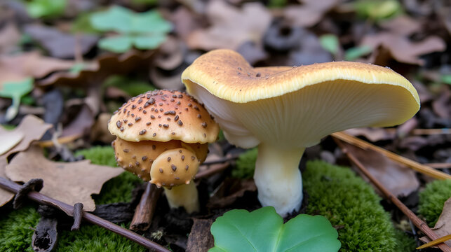 Otidea bufonia, known as toad's ear, split goblet or rabbit-ear cup, wild fungus from Finland