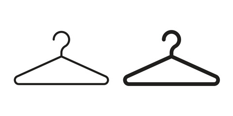 Hanger icon concept outline symbol design. Simple element illustration.