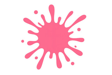 Obraz premium Pink liquid splatting into a dynamic ink blot design, offering a versatile element for creative projects