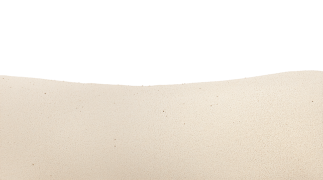 Expansive sandy terrain with subtle horizon and transparent background