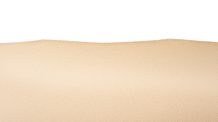 Serene desert landscape with smooth sand dunes and warm earthy tones on transparent background