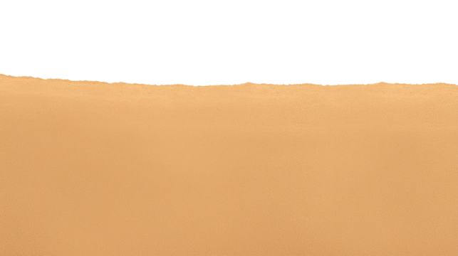 Expansive sandy landscape with light orange hue and subtle ripples on transparent background