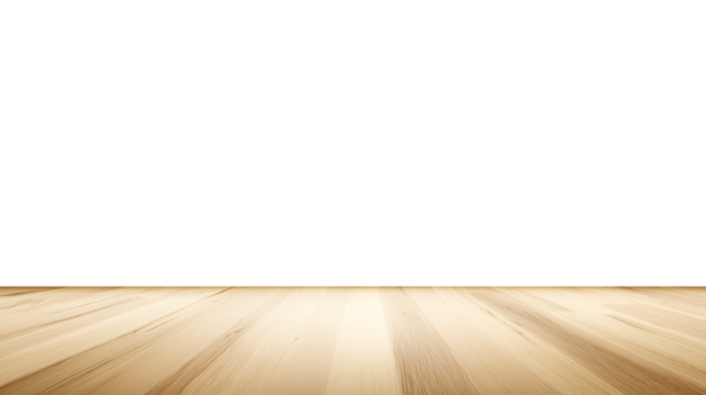 Light-toned wooden flooring with parallel pattern on transparent background