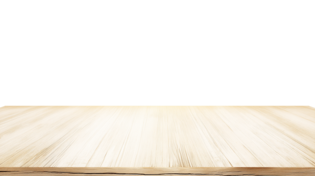 Light-colored wooden surface with fine grain patterns on transparent background