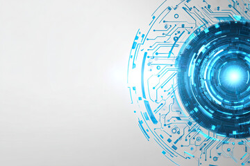 Abstract digital technology circle design