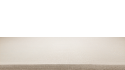 Close-up of smooth textured beige fabric or carpet with subtle horizontal lines on transparent background