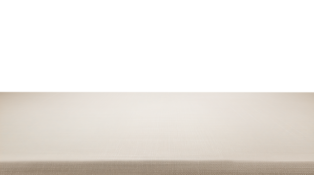 Close-up of smooth textured beige fabric or carpet with subtle horizontal lines on transparent background - Powered by Adobe
