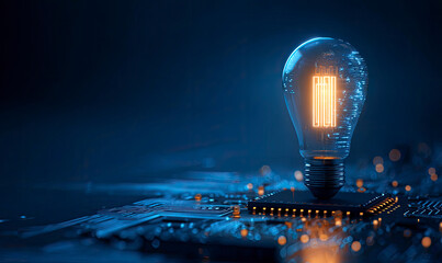Illuminating Digital Circuitry: Glowing Lightbulb on Chip