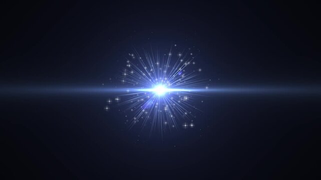 golden dust glitter with sun light on solid colour background. lens streak alpha channel animation and star glitter. lens flare bokeh lights animation for happy new year 2026